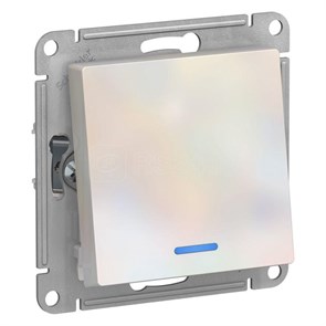 ATN000463 AtlasDesign Механизм переключателя одноклавишного с подсветкой (сх.6), жемчуг (уп.10шт.) Systeme Electric (Россия) ATN000463