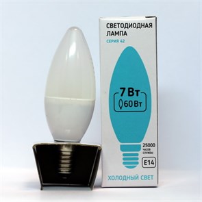 38472 42LED-С35-7W-230-4000K-E27 Серия 42 Лампа св/д свеча (уп.5/50шт.) Sweko 38472
