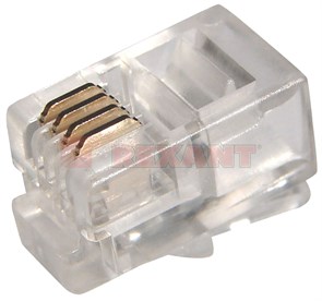 FD 05-1001 Джек телефонный RJ-11 4P-4C (уп.100/20000шт.) REXANT FD 05-1001