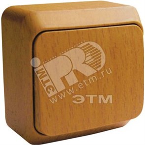 BA 10-004T ЭТЮД Одноклавишный переключатель (сх.6), бук (уп.25шт.) Schneider Electric BA10-004T