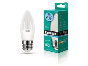 LED10-C35/845/E27 Светодиодная лампа (уп.10/100шт.) Camelion  LED10-C35/845/E27