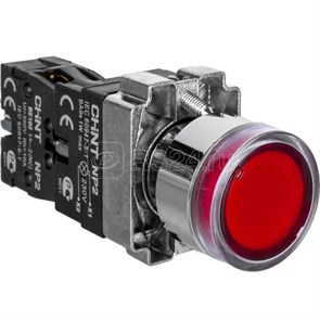 574080 NP2-BW3461 плоская, красная, 1НО AC/DC 230V (LED), IP40 Кнопка управления CHINT® (Китай) 574080