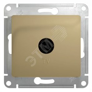 GSL000491 Glossa Розетка TV 1дБ оконечная 1 гнездо, титан, механизм (уп.10шт.) Schneider Electric GSL000491