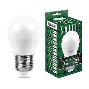 55037 SAFFIT SBG4507, G45 (шар), 7W 230V E27 4000К (белый) Лампа светодиодная FERON 55037