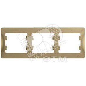 GSL000403 Glossa Рамка горизонтальная, 3 поста, титан (уп.15шт.) Schneider Electric GSL000403