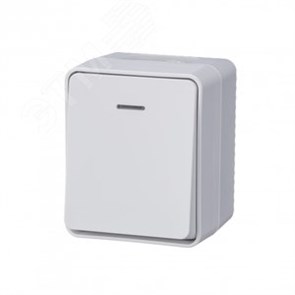 ATN540113 AtlasDesign Profi54 Одноклавишный выключатель (сх.1) с подсветкой IP54, белый Schneider Electric ATN540113
