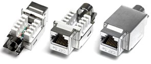 KJ2-8P8C-C5e-90-SH-F-WH Вставка Keystone Jack RJ-45(8P8C), Cat. 5e, экран, Dual IDC, белая Hyperline KJ2-8P8C-C5e-90-SH-F-WH
