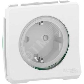 MUR39134 Mureva S Механизм розетки с/з и шторками 16А, 220В, безвинтовые клеммы, белый, IP55 (уп.10шт.) Schneider Electric MUR39134