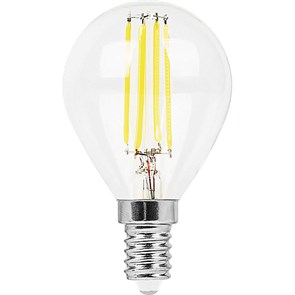 25875 Filament LB-52 P LED 7Вт E14 4000К 760Лм шарик 220В (замена 60Вт) Лампа светодиодная (уп.10/100шт.) FERON (Китай) 25875