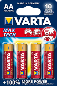 4706.101.404 Max-Tech LR6/316 BL4 Элемент питания (блистер 4шт.) (уп.40/200шт.) Varta 4706.101.404