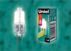 JC-CL-X12/20/G4 XENON Лампа галогенная (уп.100/1000шт.) UNIEL JC-CL-X12/20/G4