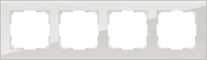 WL01-Frame-04 Favorit Рамка на 4 поста, дымчатое стекло (уп.5шт.) WERKEL a030788