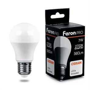 38042 PRO LB-1020 A LED 20Вт E27 4000К 1810Лм груша 220В (замена 150Вт) Лампа светодиодная (уп.10/100шт.) FERON (Китай) 38042-2