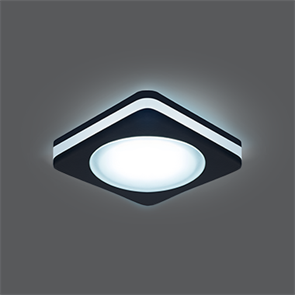 BL109 Gauss Backlight Квадрат черный, 5W, LED 4000K Светильник встраиваемый (уп.60шт.) BL109
