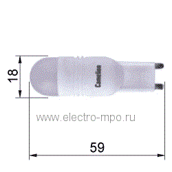 LED2.5-G9/830/G9 (Эл.лампа светодиодная 2.5Вт 220В) Camelion (уп.10/100шт.) LED2.5-G9/830/G9