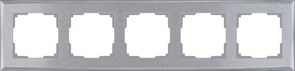 WL10-Frame-05 Shine Рамка на 5 постов, серебряная WERKEL ВЫВЕДЕНА ИЗ АССОРТИМЕНТА WL10-Frame-05