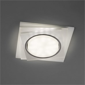 40521 CD5023, 20LED*2835 SMD 4000K, 15W GX53, без лампы, матовый, хром Светильник встраиваемый  с LED подсветкой с драйвером в комплекте FERON 40521