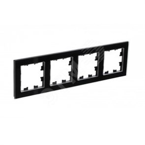 ATN321004 AtlasDesign Nature Рамка 4 поста, органическое стекло черная глянец Schneider Electric ATN321004