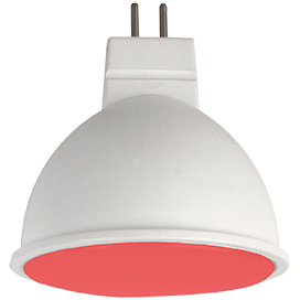 M2TR70ELC Ecola MR16 LED color 7,0W 220V GU5.3 Red Красный матовое стекло (композит) 47x50 M2TR70ELC