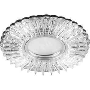 28843 CD900 с драйвером в комплекте 15LED*2835 SMD 4000K, MR16 50W G5.3, белый, хром Светильник встраиваемый (уп.10/50шт.) FERON (Китай) 28843
