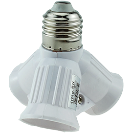 A7W37WEAY Ecola base Переходник с цоколя E27 на 3хE27 белый (уп.10/100шт.) A7W37WEAY