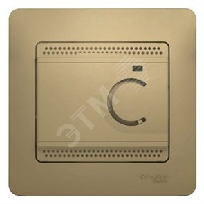 GSL000438 Glossa Glossa Термостат электронный теплого пола, от +5 до +50°C, 10A, титан, в сборе (уп.2шт.) Schneider Electric GSL000438