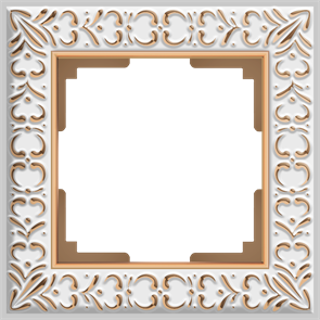 WL07-Frame-01 Antik Рамка на 1 пост белое золото (уп.5шт.) Werkel™ a036748