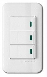 WSN 0426 WH Переключатель 3 кл. с подсветкой белый (уп.50шт.) PANASONIC SHIN DONG-A WSN 0426 WH