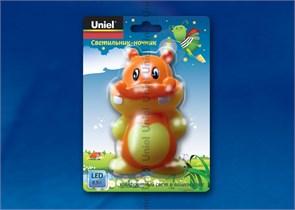 DTL-301-Бегемотик/Yellow/3LED/0,5W Ночник светодиодный (уп.20шт.) UNIEL DTL-301-Бегемотик/Yellow/