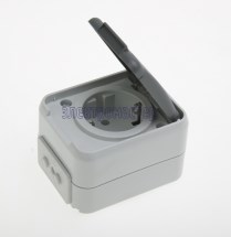 455009 Aqua-TOP Розетка одинарная с заземлением IP44 серая (уп.10шт.) Schneider Electric ВЫВЕДЕНА ИЗ АССОРТИМЕНТА 455009