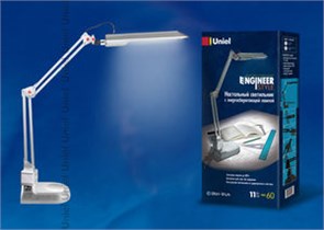 TTL-037 Silver. Лампа настольная. Цоколь G23 11W. Цвет серебристый. (уп.6шт.) UNIEL TTL-037 Silver