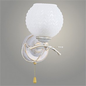 06798/1W WT+FGD Бра белый/золото 1х40W E27 h195 Росток 988016743