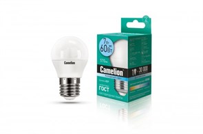 LED7-G45/845/E27 Светодиодная лампа 7Вт 220В (уп.10/100шт.) Camelion LED7-G45/845/E27