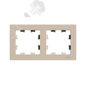 ATN001202 AtlasDesign Рамка 2 поста, песочный (уп.5шт.) Systeme Electric (Россия) ATN001202