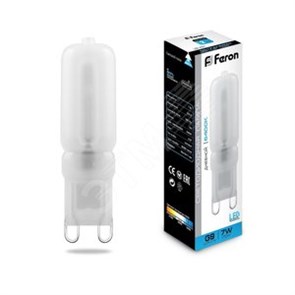 25757 LB-431 14LED(7W) 230V G9 6400K Лампа светодиодная капсула (уп.10/100шт.) FERON (Китай) 25757
