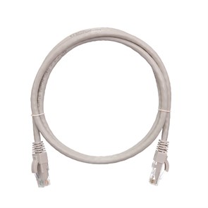 NIKOMAX  коммутационный шнур U/UTP 4пары, кат 5е, 2хRJ45/8P8C, T568B, Molded, LSZH серый, 1м  NMC-PC4UD55B-010-C-GY