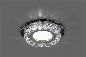 28823 CD878,15LED*2835 SMD 4000K, MR16 50W G5.3, прозрачный Светильник потолочный встраиваемый с LED подсветкой с драйвером в комплект FERON 28823