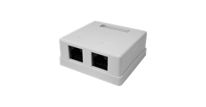 10-0309 Компьютерная розетка 8P8C (RJ-45), UTP, Cat.5e, 2 порта (SUPRLAN) 10-0309