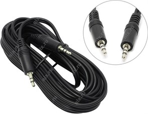 H-43380 Кабель аудио Jack 3.5 (m)/Jack 3.5 (m) 5м. черный Hama H-43380