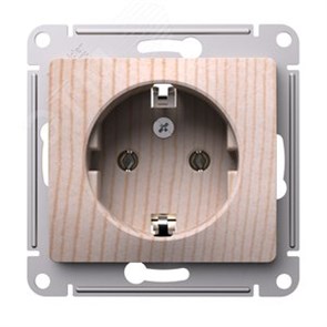 GSL001543 Glossa Механизм розетки 1 гнездо с заземлением, сосна (уп.10шт.) Systeme Electric (Россия) GSL001543