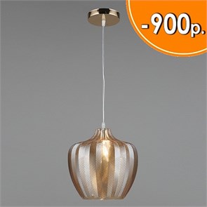 A3689/1HQ FG+AM Подвес золото 1х40W E27 d240 h800 (Росток) 988013398