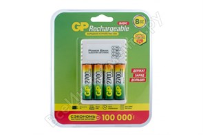 270AAHC/CPB-2CR4 Перезаряжаемые аккумуляторы GP 270AAHC AA 4шт и зарядное устройство с USB кабелем 270AAHC/CPB-2CR4