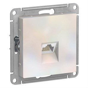 ATN000483 Atlasdesign Механизм розетки компьютерной RJ45 Cat.5e, жемчуг (уп.10шт.) Systeme Electric (Россия) ATN000483