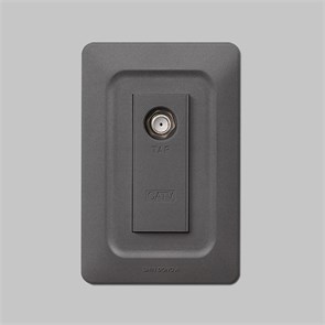 WBW-1325-ANT Bega Розетка TV телевизионная 5дБ антрацит, в сборе Panasonic Shin Dong (Корея) WBW-1325-ANT