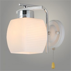 988034446, 07030/1W Бра WH+CH белый/хром 1x40W E27 h180, GNV23 718976