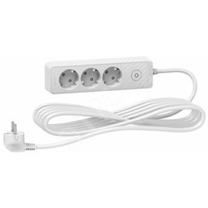 ST9435W UNICA EXTEND удлинитель 3 розетки 2К+З, кабель 5м, белый Schneider Electric ST9435W-1