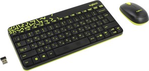 MK240 Клавиатура + мышь клав:черный/жёлтый мышь:черный/жёлтый USB беспроводная slim Multime Logitech MK240