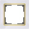 W0011933/WL03-Frame-01-white-GD Snabb Рамка на 1 пост, белая/золото (уп.10шт.) Werkel™ a051662-1