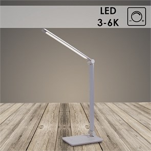 084 BK+SL LED Светильник настольный черный/серебро Росток  988009522