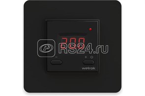 Welrok st bk Терморегулятор встраиваемый, цифровой, черный Welrok (Россия) Welrok st bk